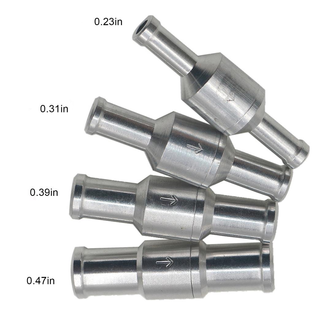 6-12mm Non-return Valve Chrome One-way Non-return Check Valve Auminium Fuel Water Gas Air Vacuum 6mm/8mm/10mm/12mm