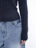 Chaenseseunoi Wide Round Neck Cable Knit Navy/W251Tp07Ny