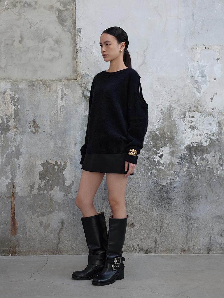 Bundak Saints Suede Skirt Pants Black