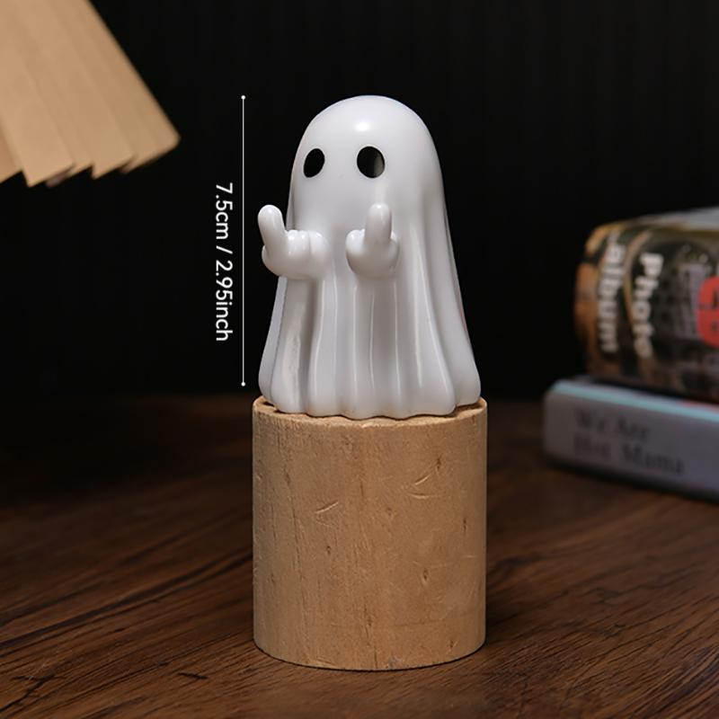 Luminous Ghost White Ghost Festival Party Decoration Courtyard Ornament Study Desk Decoration Small Ornament Luminous Ghos