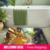 Pokemon Pikachu In Japanese Town Print Non-slip Doormat, Soft Absorbent Floor Rug for Home Decor