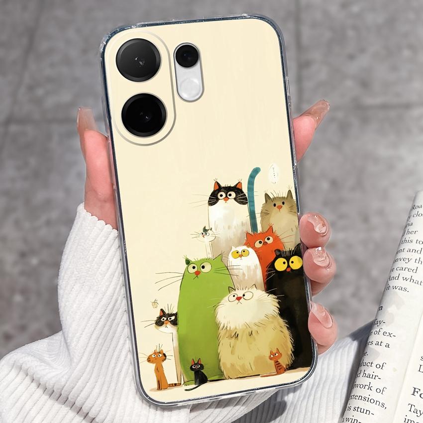 For Vivo V60 V50 V40 Lite V40e V30e V20 Pro SE Phone Case Beautiful Mountain Range Patterns Transparent TPU Anti Slip Soft Back Covers For Vivo Casing