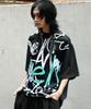 Deumakeu M Street Graffiti Oversized T-Shirts