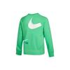 Nike Swoosh Ft Crew Large Logo Print Knit Pullover Sweatshirt Men Sweatshirt Green DD6097-362