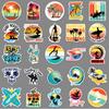 50-Piece Waterproof Cartoon Surfing Stickers for DIY Suitcases & Helmets