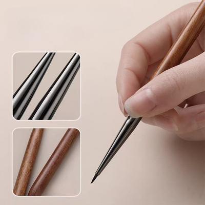 1 szt. Nowy Patyczek z Drzewa Sandałowego Manicure Kostka Malowanie Pióro Krótki Uniwersalny Pociągnięcie Płatek Hak Linia Pędzel do Malowania Narzędzie do Paznokci