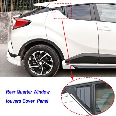 Für Toyota C-HR CHR 2016-2025 Auto Heck Lamellen Fenster Seite Jalousie Abdeckung Zierleiste Aufkleber Lüftungsschaufel ABS Kohlefaser Zubehör