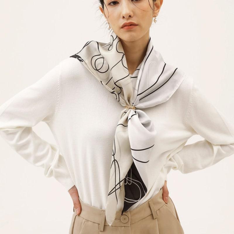 ONSZ Line Drawing Silk Scarf