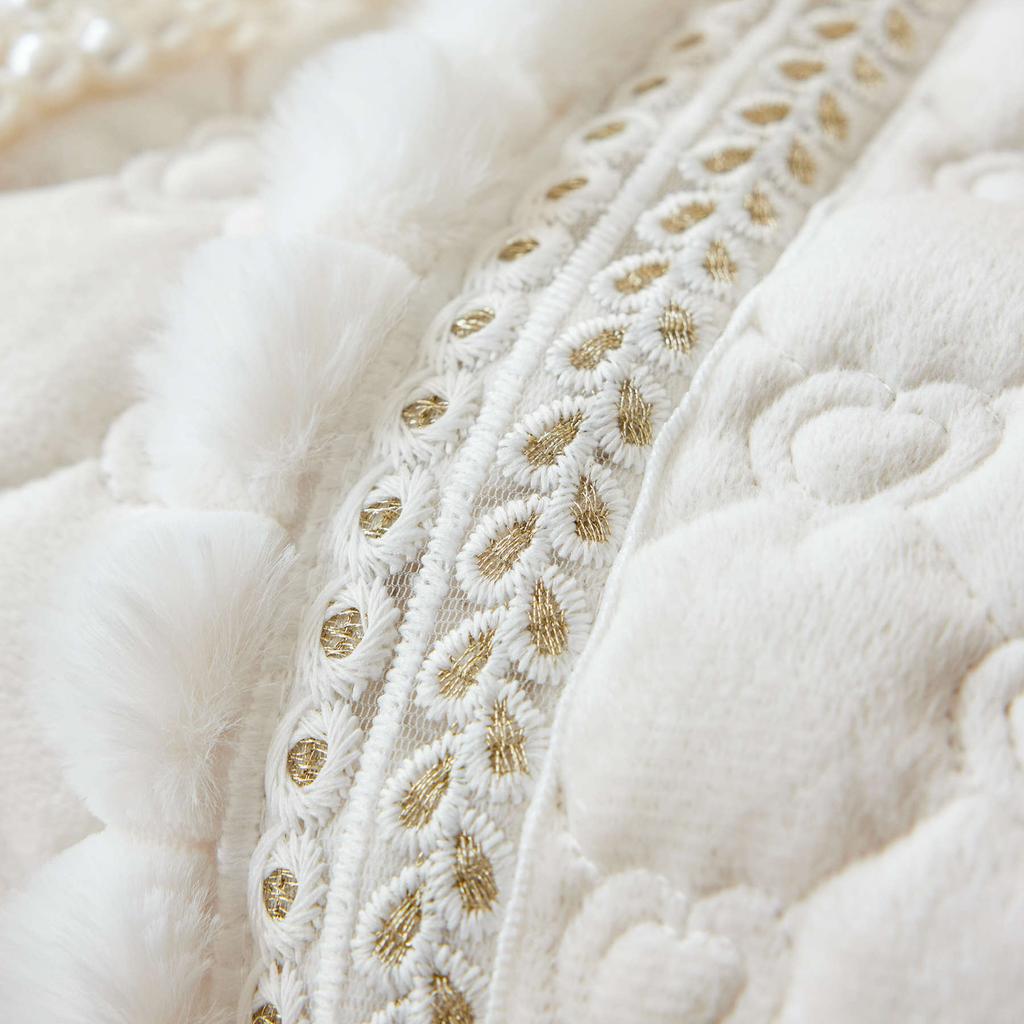 Crystal Velvet Solid Color Sofa Cushion Cover Autumn And Winter Simple Living Room Sofa Cover Full Cover Backrest Towel