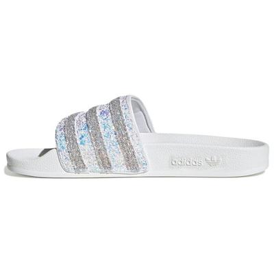 Originele ADILETTE Composiet Zool Kristal Antislip Instappers Dames Wit EE4810