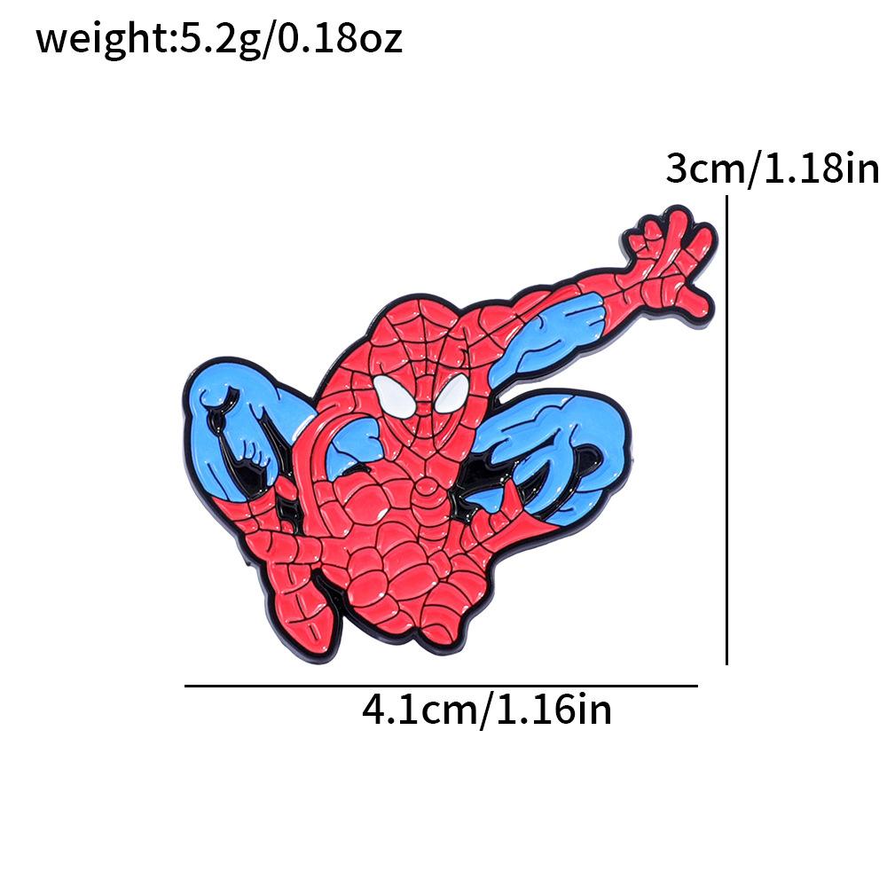 89 Spider-Man Alloy Brooch Marvel Superhero Spider-Man Metal Badge Backpack Jacket Personalized Decoration