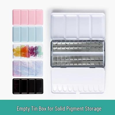 Tragbares 48-Farben-Aquarellset mit 24-Farben-Nachfüllpackung und Reise-Kartensteckplatzbox