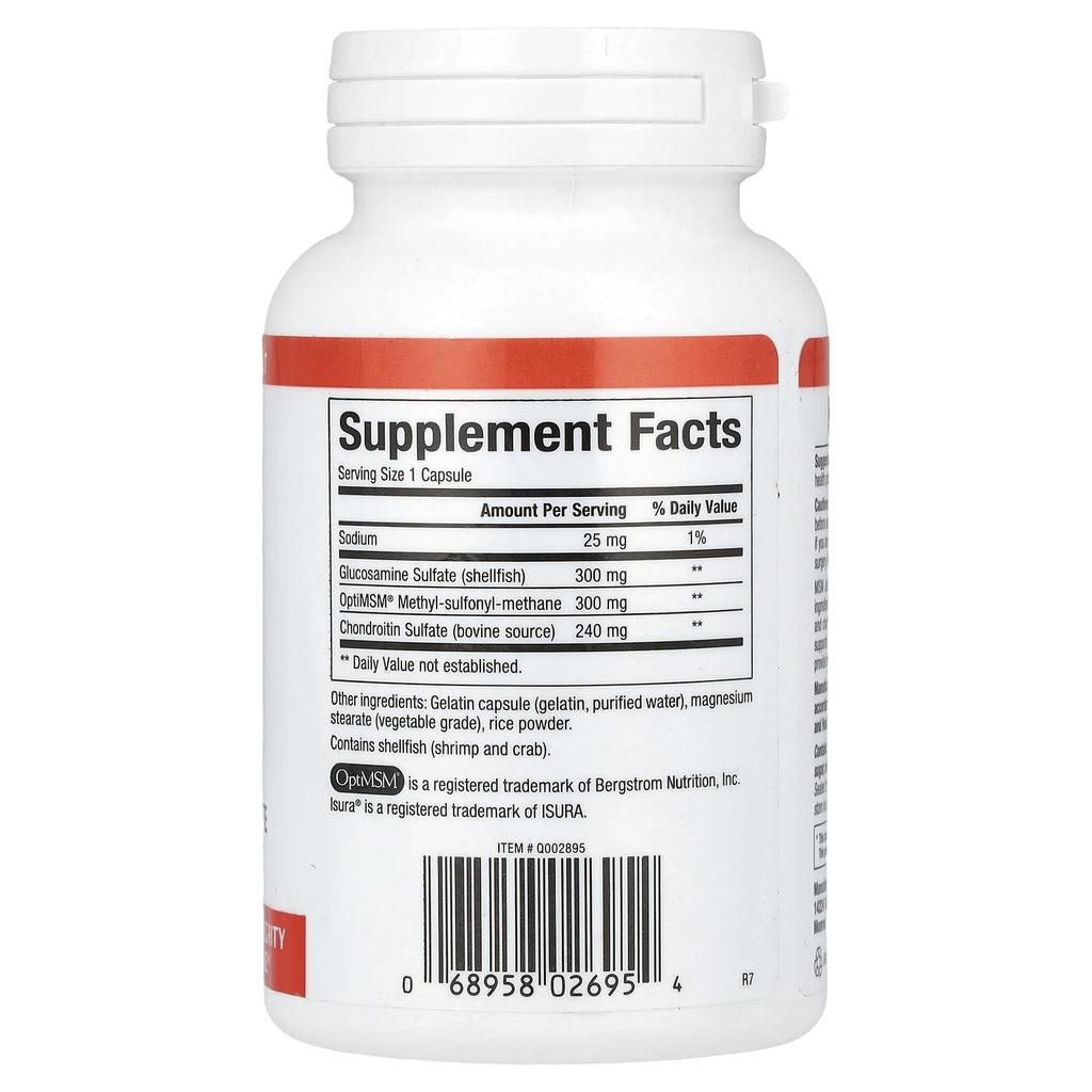 MSM Joint Formula with Glucosamine and Chondroitin Sulfate, 90 Capsules