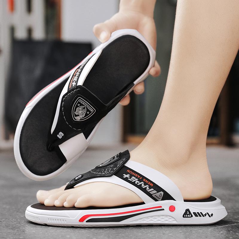 Fashion CYYTL Men Flip Flops Casual Summer Sandals Slippers Leather Platform Outdoor Beach Male Shoes Non-Slip Indoor Luxury Sports Flat