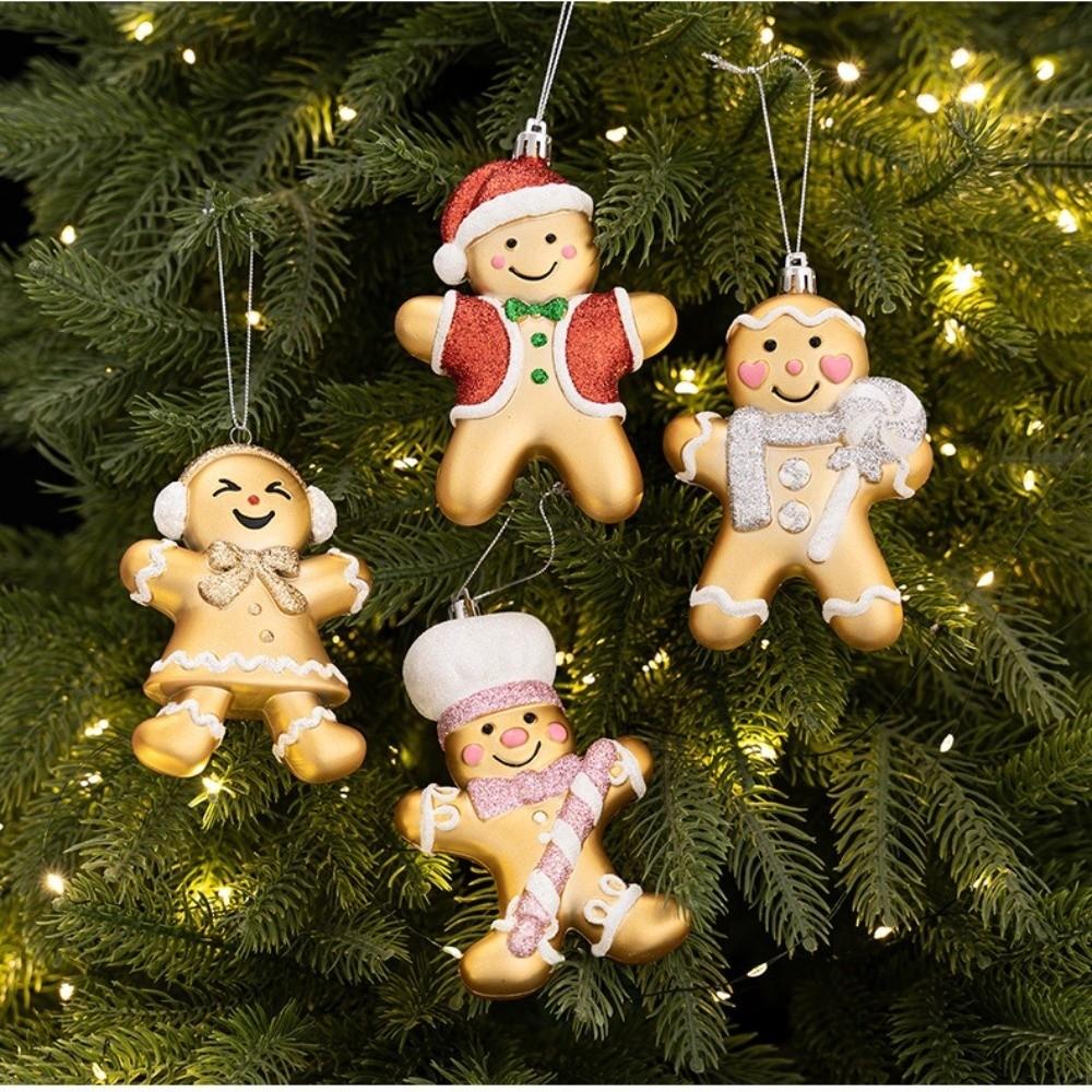 Hanging String Tree Pendant Cartoon Figurine Xmas Hanging Decor Christmas Tree Decor