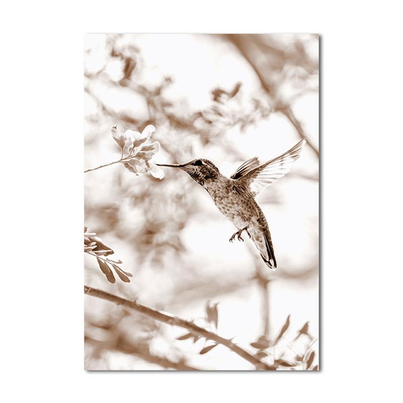 Scandinavian Nature Landscape Bird Canvas Painting Flower Grass Wall Art Print Poster Nordic Modern Image Home Decor Unframed