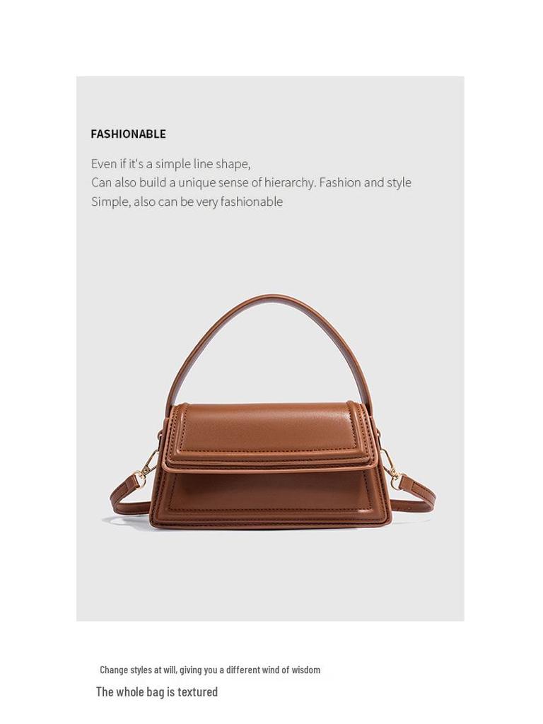 ZA Women's Mini Casual Crossbody Trapezoid Handbag in Black/Brown