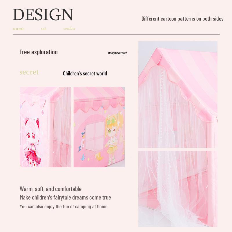 Pretty Girl Indoor Tent: Large Play House for Baby Bed Separation