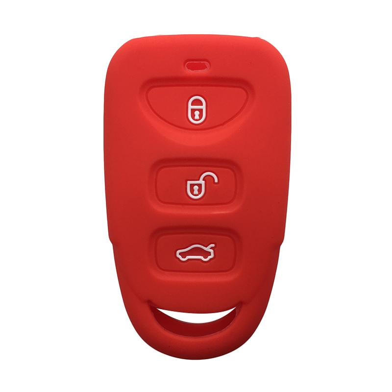 

For Hyundai Santa Fe 2019 Silicone Key Cover for KIA Forte Soul Rio 3 Key Case for Hyundai SantaFe Santa Fe Car Key Cover Cap