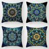 Retro Ethnic Style Mandala Pattern Throw Pillow Cover With Short Plush Print For Living Room Sofa Decoration Cushion Cover