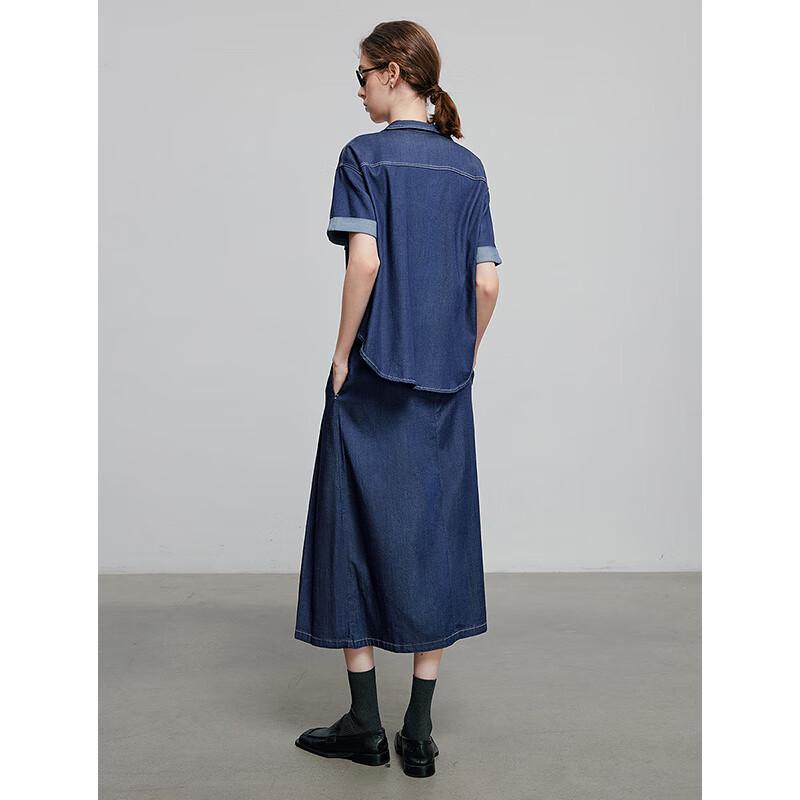 Women's Lyocell Blend Loose Denim Shirt