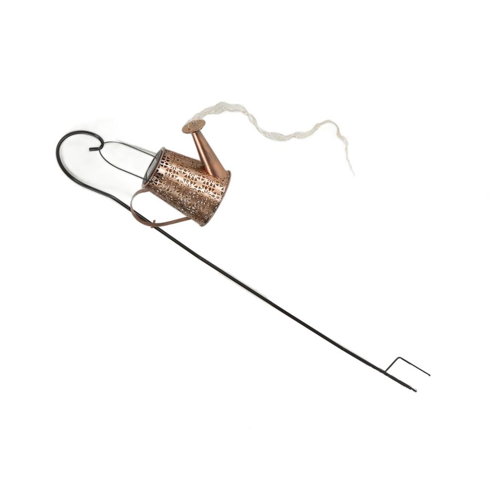 Solar Watering Can Lights Outdoor Garden Decor Metal Retro Lamp Fairy Waterfall Light for Patio