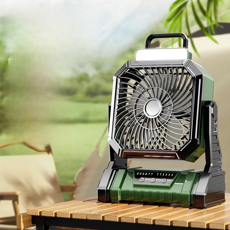 Camping Usb Fan With Led Light And Remote Control For Outdoor Adventures