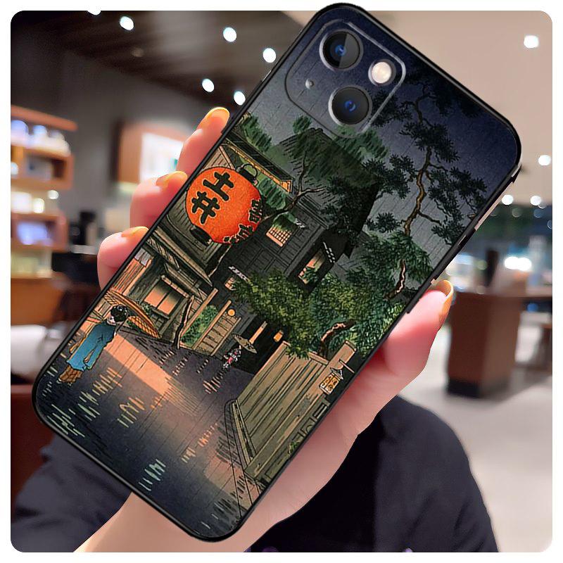 Japanese Ukiyoe Case For iPhone 17 Pro Max 15 14 13 11 12 16 Pro Max mini 15 16 Plus 16e 17 Air Phone Cover