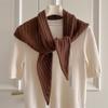 Australian Wool Knitted Triangle Scarf Women Winter Solid Color Scarf Windproof Thick Warm Neck Protection Scarves
