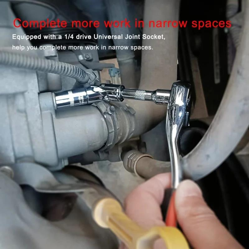 NEW 1/4 3/8 1/2 Socket Ratchet Wrench Extension Bar 75/100/125/150mm Auto Repair Durable Sleeve Rod Fast Wrench Hand Tools