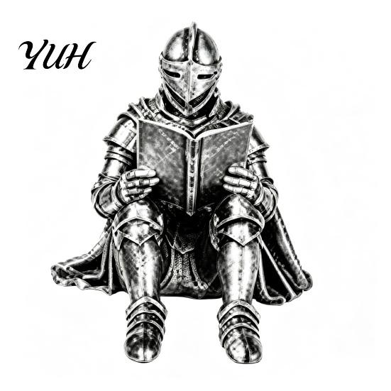 Creative Resin Statue Medieval Knight Book Nook Statue, 3D Printed Armored Reading Bookend Figurine, Retro Gothic Bookshelf Ornament for Study Office,