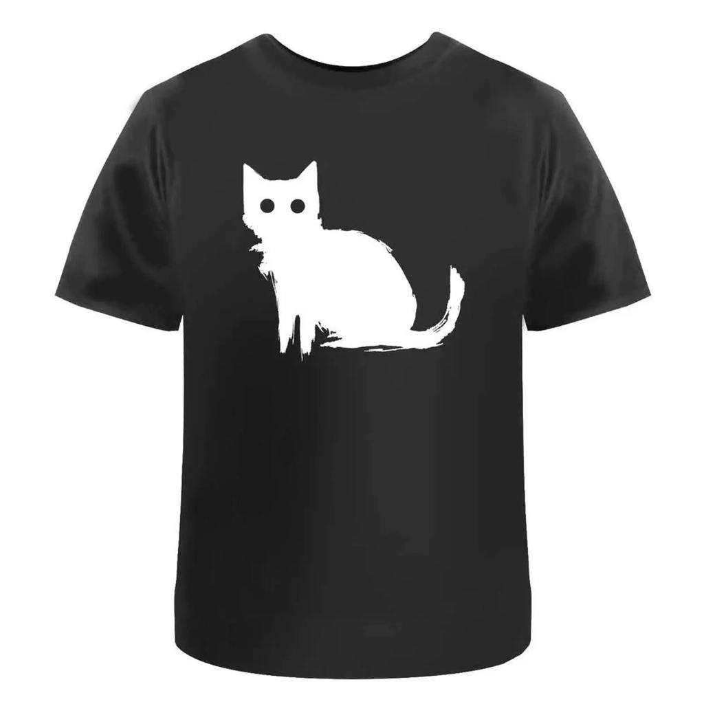 T Shirt quot Einfaches Katzenmotiv 100 Baumwolle S XXL TA058477 vintage Washed Top For Everyday Wear Unisex Comfortable homme