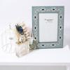 Natalini photo handmade in Bergamo moss for interior Italian-made frame, green, wooden, decoration.