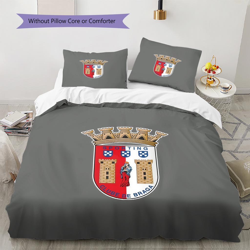 SC Braga Pattern Bedding Quilt Set Home Decoration Gift (1 * duvet cover + 2 * pillowcase without core)