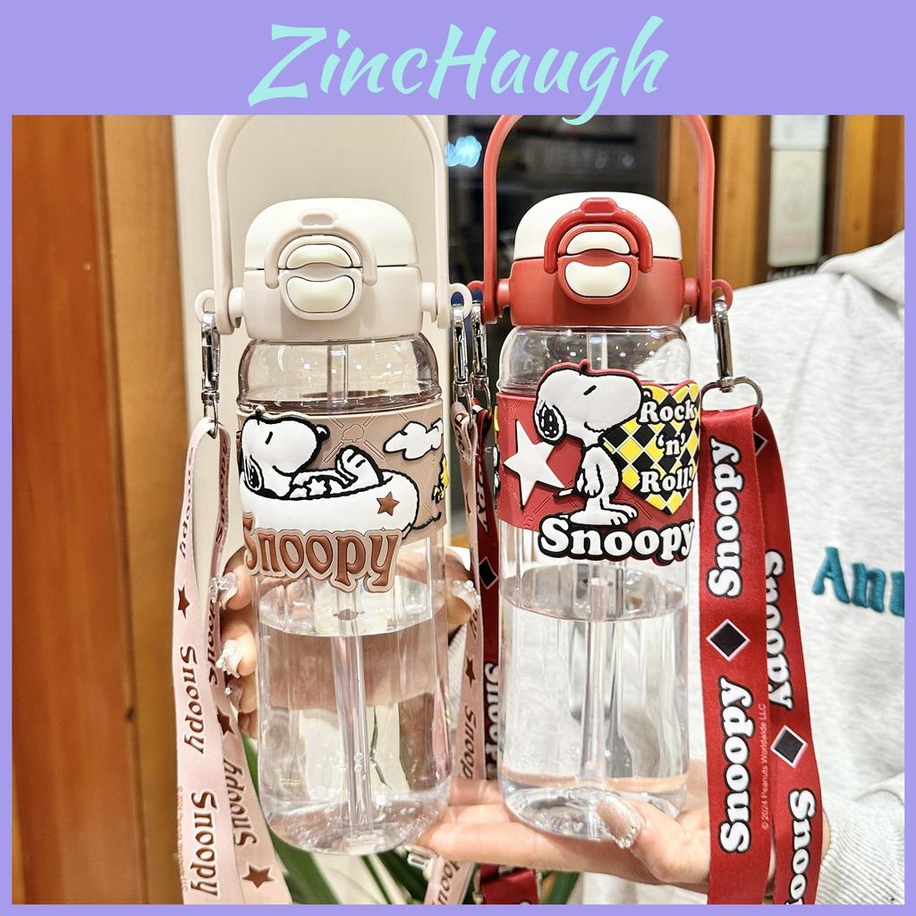 Snoopy Space Cup For Girls With Straw Portable Large Capacity Tritan Drinkware For Kids