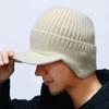 Warm Ear Protector Cap Windproof Knitted Peaked Hat Cover Head Baseball Knitted Cap  Protective Ear