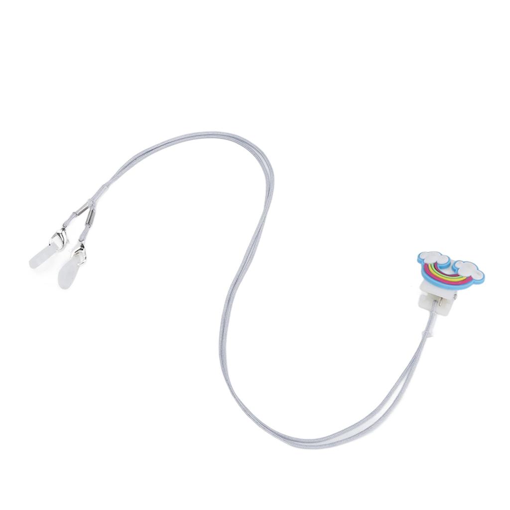 Hearing Aid Clip Holder 2 Fixation Rings Cute Pattern Prevent Lost Hearing Aids Lanyard for Seniors Children