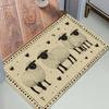 VIKAMA Vintage Sketch Sheep Heart Doormat Non Slip Water Absorbent Front Door Floor Mat Rustic Farmhouse Entrance Home Decor Rug