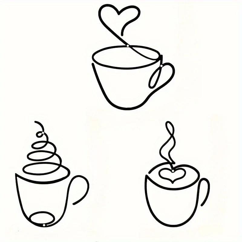 Appendi da Parete Creativi al Caffè Decorazioni per Caffetterie Decorazioni da Parete Interne Pitture in Ferro da Appendere