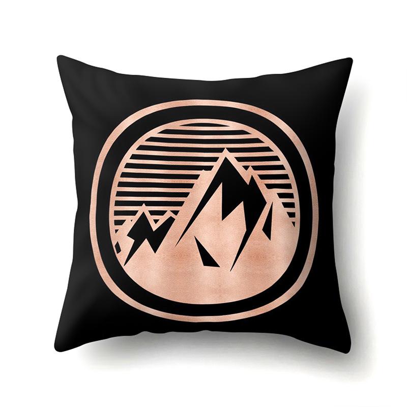 Polyester Pillow Case Automobile Decoration Home Printed Pillow Case Waist Cushion Cover Car Cushion Head Cushion Cover