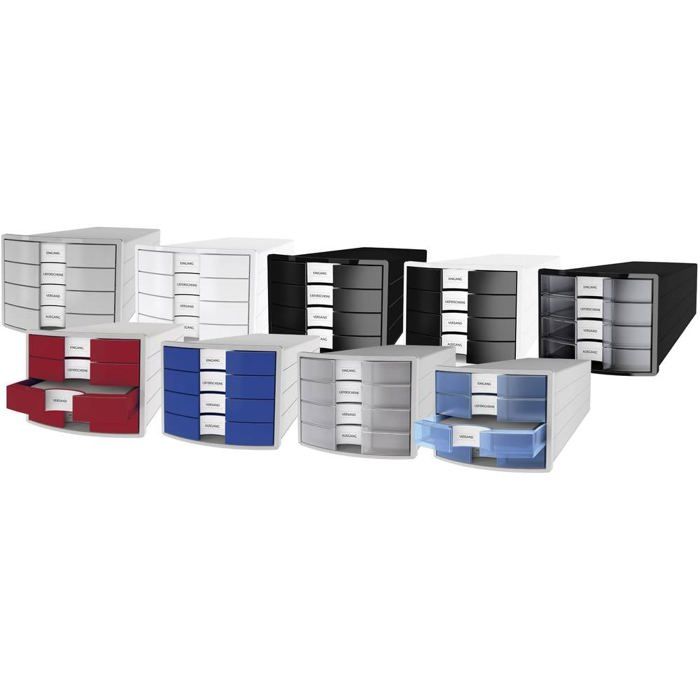 Caisson à tiroirs - HAN - 1012-64 - Gris clair - 4 tiroirs - Bureau contemporain