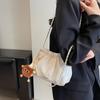 Trendy Solid Color Shoulder Bag 2023 New Winter Bag Women Casual Crossbody Chain Fashion Bucket Bag