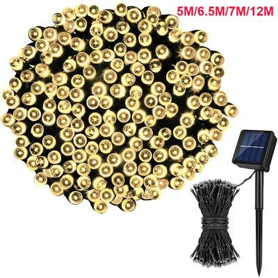 Cordão de Luz Solar LED Céu Estrelado 8 Funções Exterior À Prova D'água Camping Luz de Pátio Luz de Decoração de Feriado