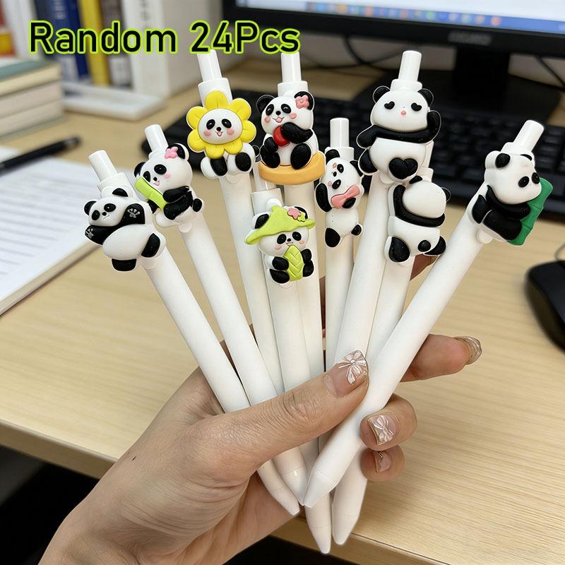 10Pcs Creative Cartoon Animal Cute Panda Neutral Pen Lovely Kawaii Student Back To School Stationery Office Supplies Random style 10Pcs
