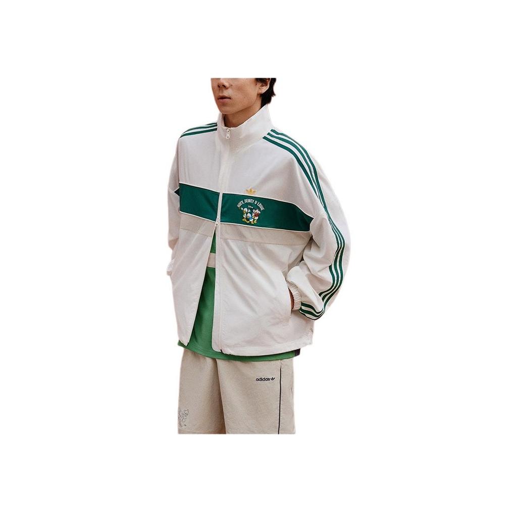 adidas Giacca Sportiva Classica X Disney con Stampa a Righe Giubbotti Unisex Bianco JP1418