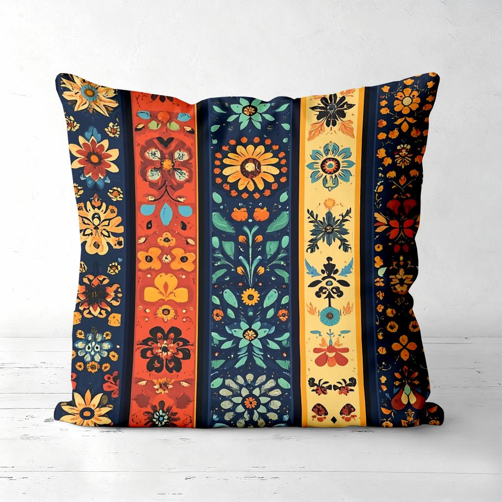 Colorful Floral Patterned Throw Pillows for Home Decor Polyester pillowcase, sofa decorative cushion cov Headboard Pillow