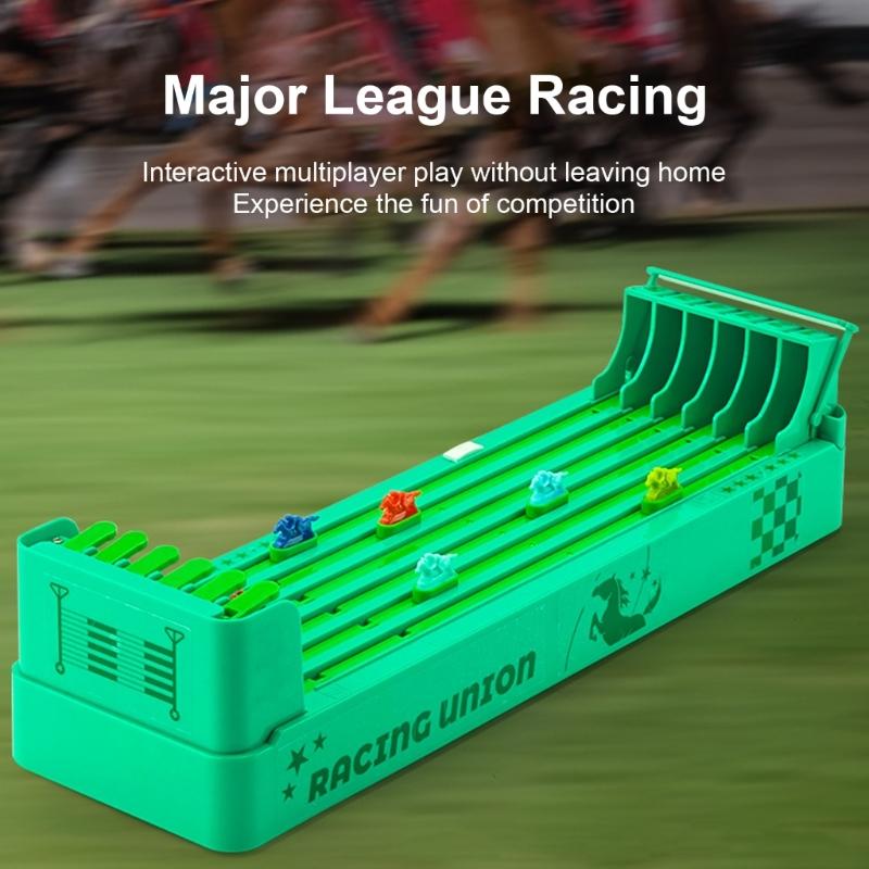 Exciting Horse Race Chessboard Game Plastic Tabletop Race Set for Children's Day Birthday Gifts for Kids