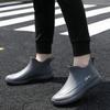 Motorrad Männerschuhe Kurz Frühling Herbst Biker Niedriger Absatz Wasser Im Angebot Wasserdicht und Rutschfest Neu PVC Outdoor Herren Gummistiefel