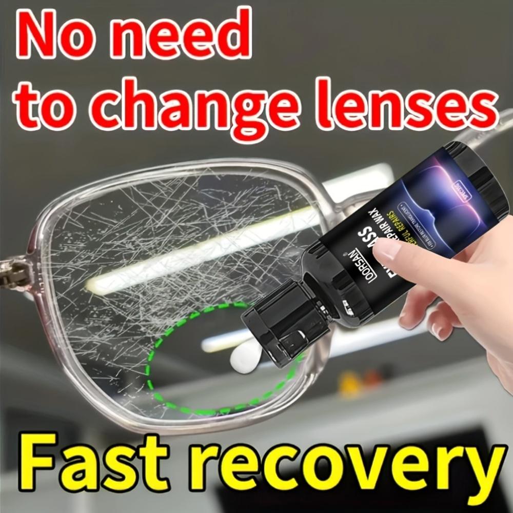 Universal Glass and Lens Scratch Repair Kit - Restores Clarity and Smooth Surface - Suitable for Car Windows, Side Mirrors, Watc