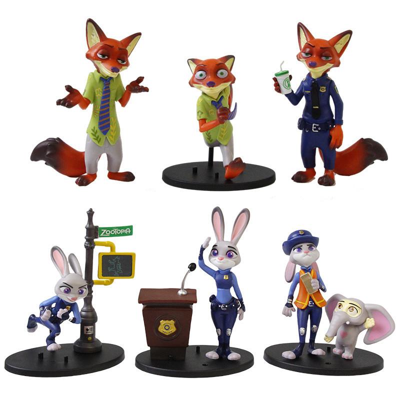 Zootopia Pvc Nick And Judy Toy Model Set With Collectible Blind Box Figures For Kids And Collectors